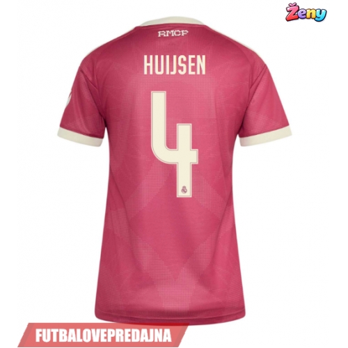 Lacne Ženy Futbalové dres Real Madrid Dean Huijsen #4 2026-27 Krátky Rukáv - Tretina